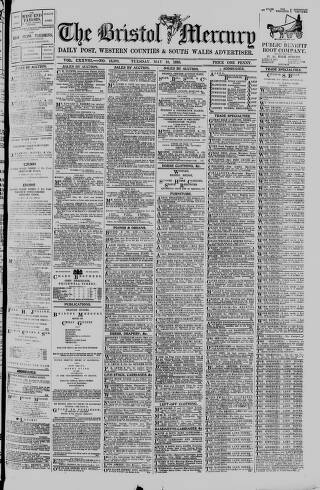 cover page of Bristol Mercury published on May 10, 1898