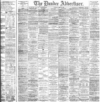 cover page of Dundee Advertiser published on April 19, 1892