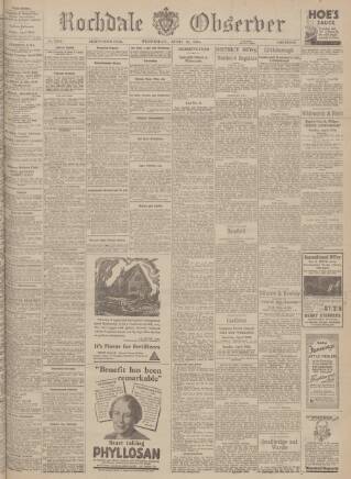 cover page of Rochdale Observer published on April 26, 1944