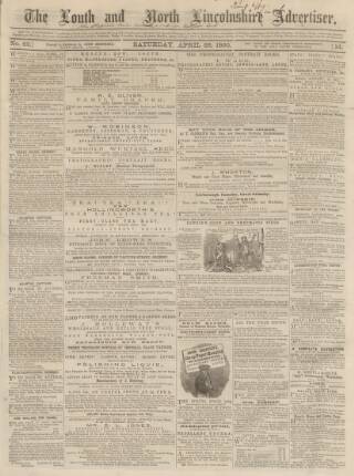 cover page of Louth and North Lincolnshire Advertiser published on April 28, 1860