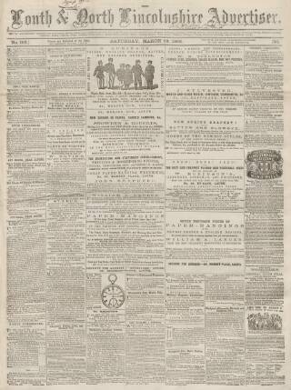 cover page of Louth and North Lincolnshire Advertiser published on March 29, 1862
