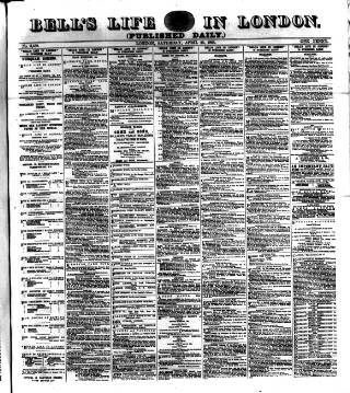 cover page of Bell's Life in London and Sporting Chronicle published on April 25, 1885