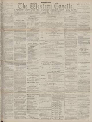 cover page of Western Gazette published on April 25, 1884