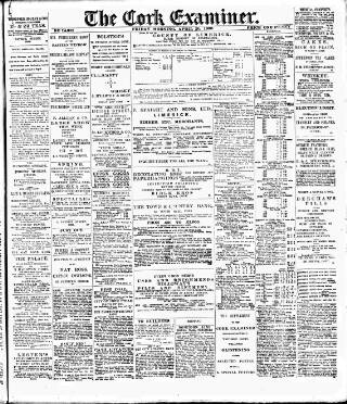 cover page of Cork Examiner published on April 20, 1900
