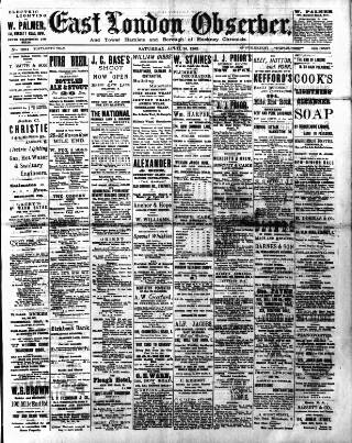 cover page of East London Observer published on April 26, 1902