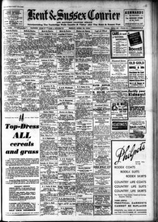cover page of Kent & Sussex Courier published on April 24, 1942