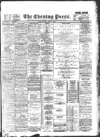 cover page of Yorkshire Evening Press published on April 18, 1898