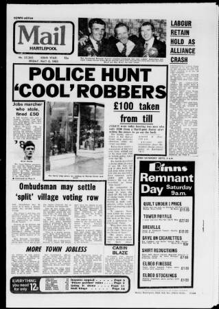 cover page of Hartlepool Northern Daily Mail published on May 6, 1983