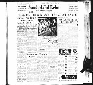 cover page of Sunderland Daily Echo and Shipping Gazette published on April 17, 1943