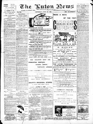 cover page of Luton News and Bedfordshire Chronicle published on April 29, 1897