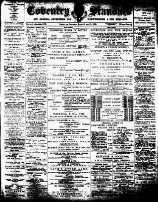 cover page of Coventry Standard published on April 23, 1909