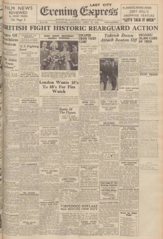 cover page of Liverpool Evening Express published on April 26, 1941