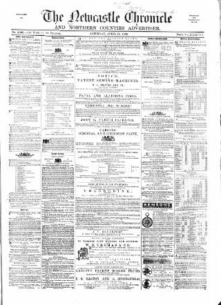 cover page of Newcastle Chronicle published on April 19, 1862