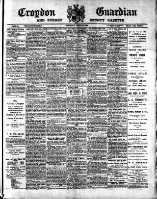 cover page of Croydon Guardian and Surrey County Gazette published on April 27, 1895