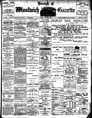 cover page of Woolwich Gazette published on April 23, 1909