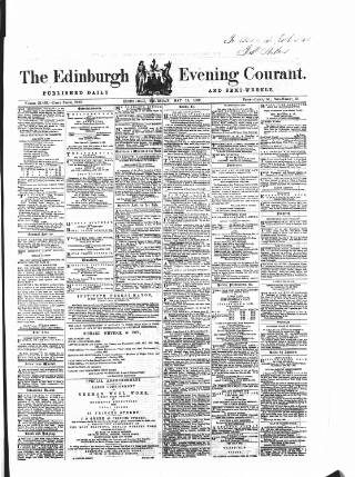 cover page of Edinburgh Evening Courant published on May 13, 1869