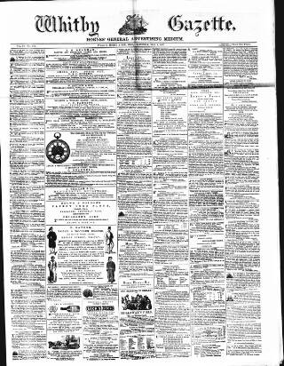 cover page of Whitby Gazette published on May 4, 1867