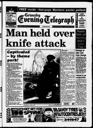 cover page of Grimsby Daily Telegraph published on April 25, 1998