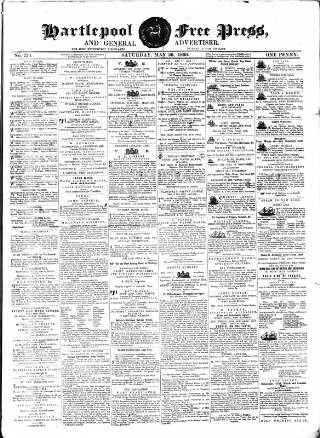 cover page of Hartlepool Free Press and General Advertiser published on May 26, 1860