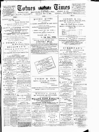 cover page of Totnes Weekly Times published on May 6, 1893