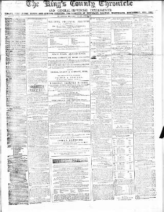 cover page of Kings County Chronicle published on April 19, 1871