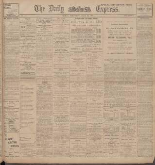 cover page of Dublin Daily Express published on April 25, 1906