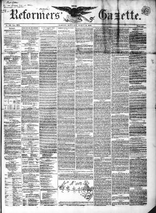 cover page of Glasgow Gazette published on March 29, 1851