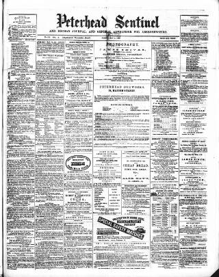 cover page of Peterhead Sentinel and General Advertiser for Buchan District published on May 7, 1869
