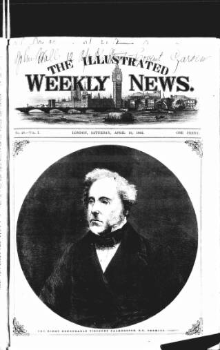 cover page of Illustrated Weekly News published on April 19, 1862