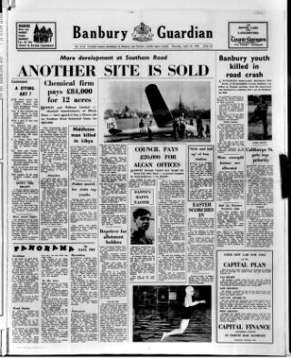 cover page of Banbury Guardian published on April 26, 1962