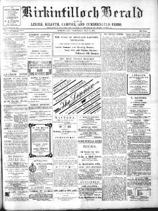 cover page of Kirkintilloch Herald published on May 13, 1908