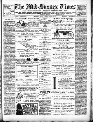 cover page of Mid Sussex Times published on April 23, 1901