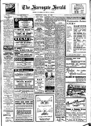 cover page of Harrogate Herald published on April 29, 1942