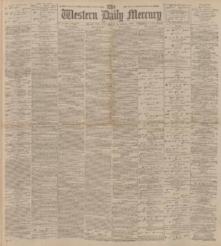 cover page of Western Daily Mercury published on April 25, 1895