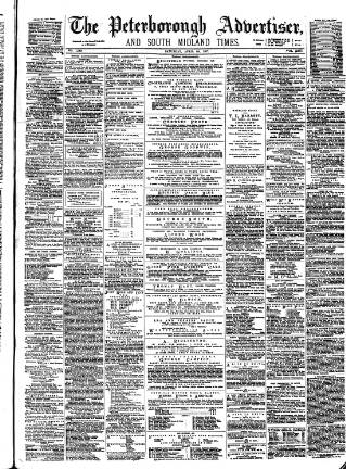 cover page of Peterborough Advertiser published on April 28, 1877