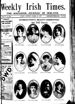cover page of Weekly Irish Times published on March 28, 1908