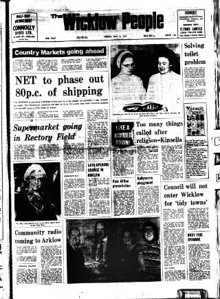 cover page of Wicklow People published on May 6, 1977