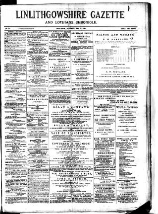 cover page of Linlithgowshire Gazette published on May 4, 1895