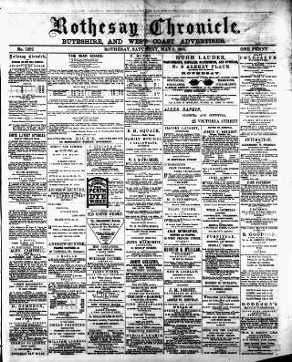 cover page of Rothesay Chronicle published on May 5, 1888