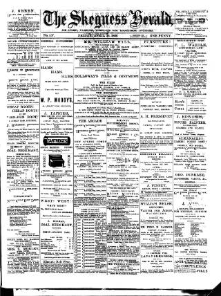 cover page of Skegness Standard published on April 26, 1889