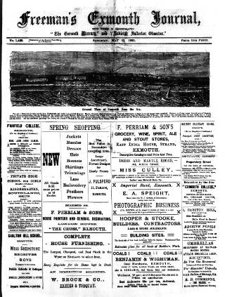 cover page of Exmouth Journal published on May 13, 1893