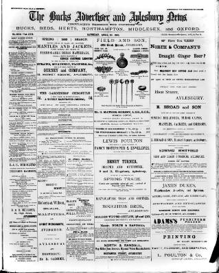 cover page of Bucks Advertiser & Aylesbury News published on April 29, 1893