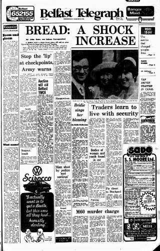 cover page of Belfast Telegraph published on March 29, 1978