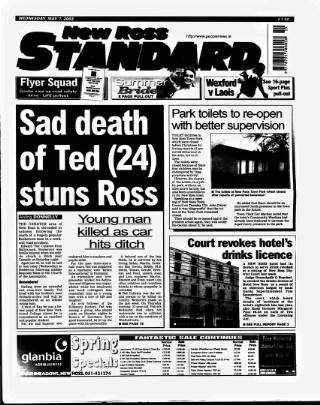 cover page of New Ross Standard published on May 7, 2003