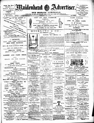 cover page of Maidenhead Advertiser published on May 20, 1885