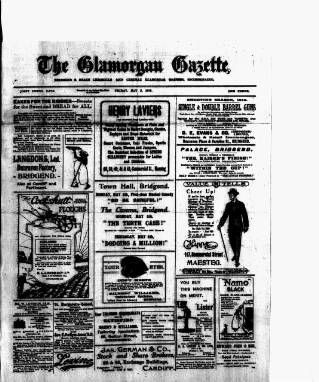 cover page of Glamorgan Gazette published on May 2, 1919