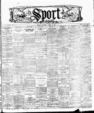 cover page of Sport (Dublin) published on April 27, 1907