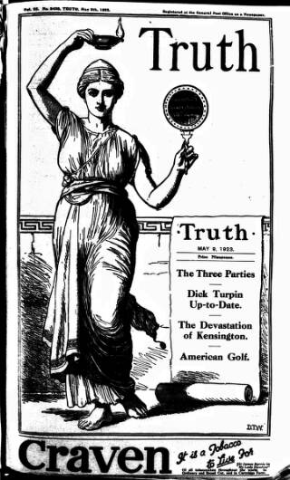 cover page of Truth published on May 9, 1923