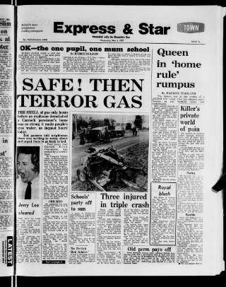 cover page of Wolverhampton Express and Star published on May 4, 1977