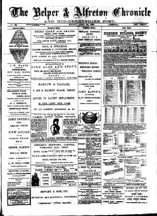 cover page of Belper & Alfreton Chronicle published on April 28, 1893